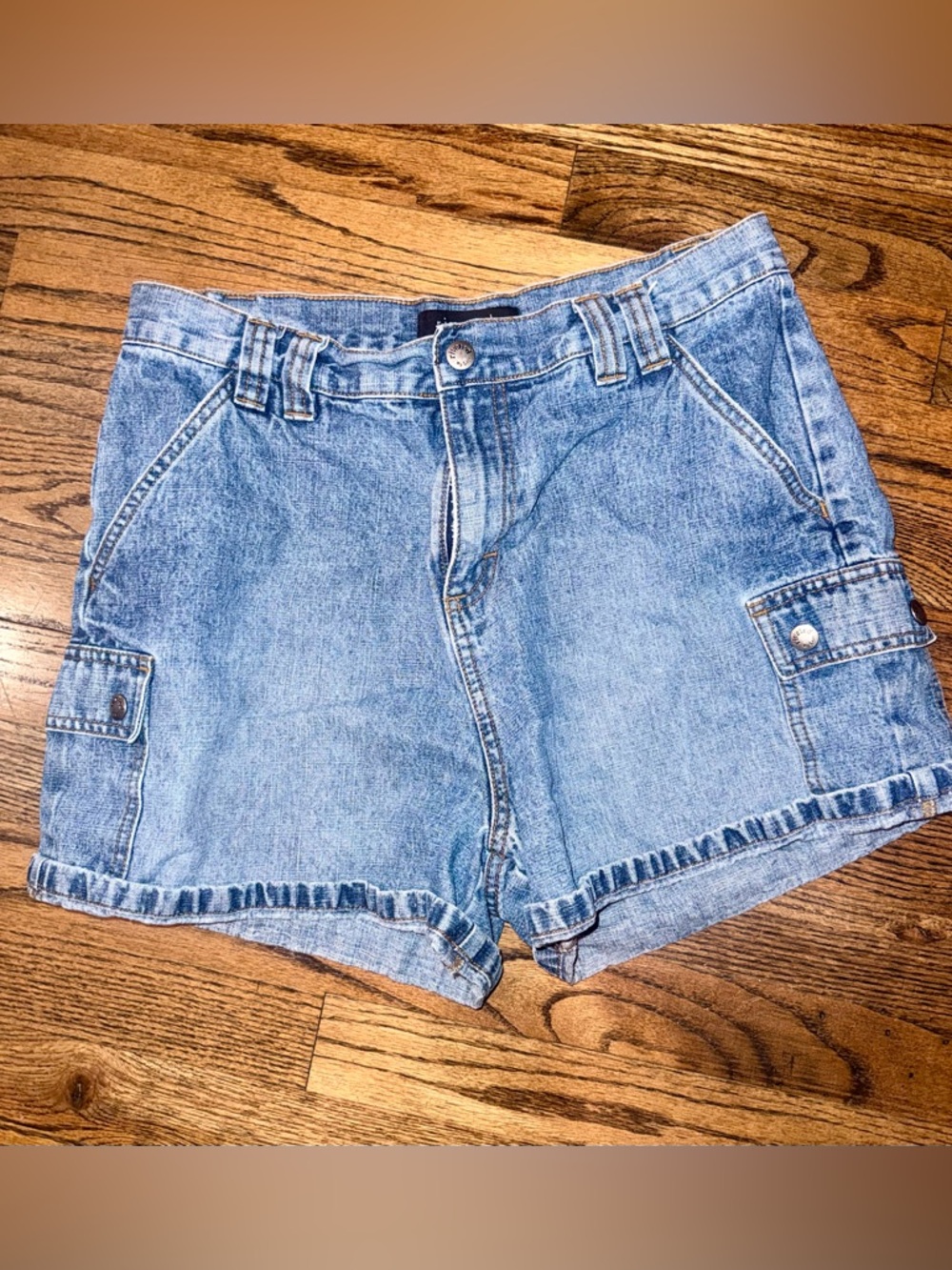 Lee Light Blue Denim Cargo Shorts